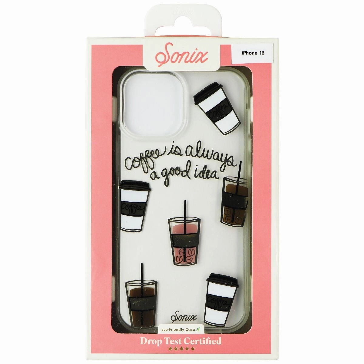 Sonix Clear Coat Hard Case for Apple iPhone 13 - Coffee / Clear Rugged Build Texture Button Cover