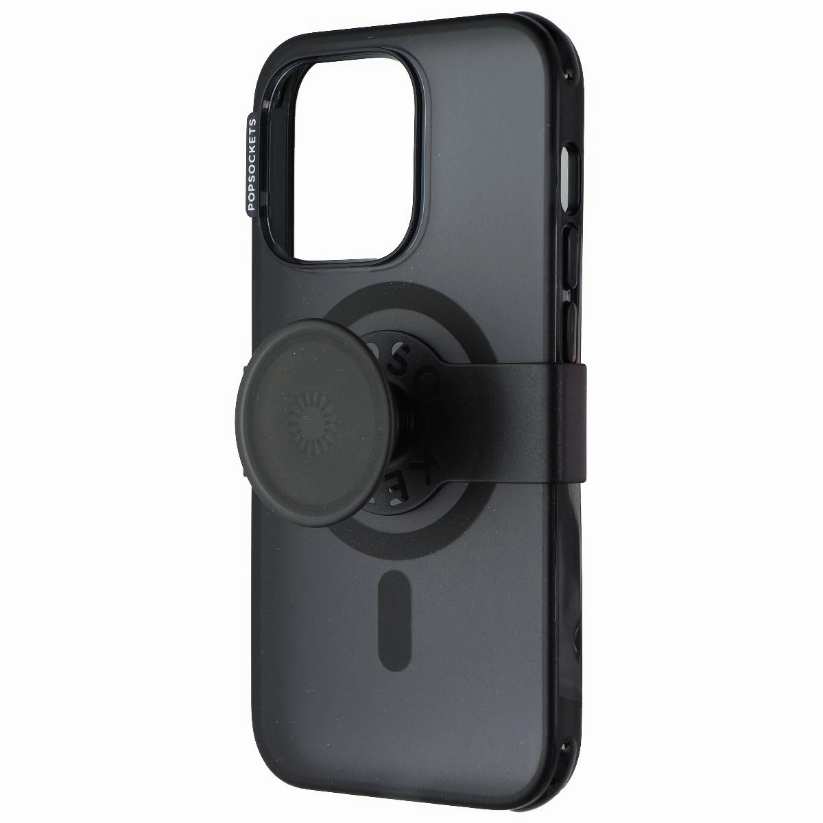 PopSockets Hardshell Case for MagSafe for iPhone 14 Pro Max - Black Translucent Luxury Layer Texture Luxury Surface Layer
