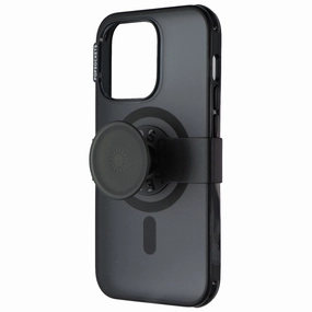 PopSockets Hardshell Case for MagSafe for iPhone 14 Pro Max - Black Translucent Luxury Layer Texture Luxury Surface Layer