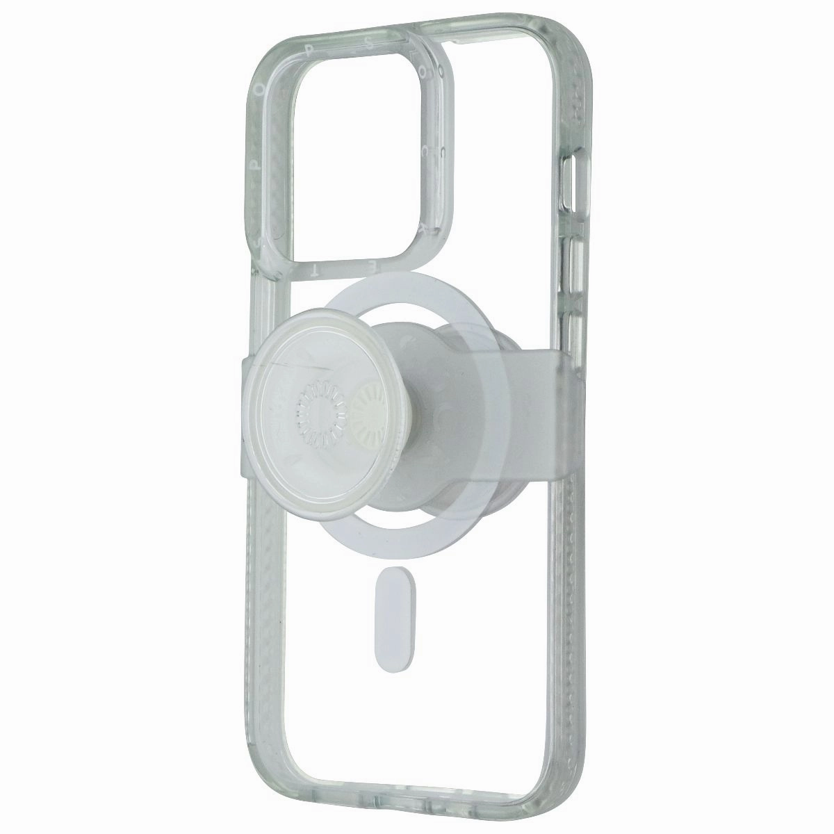 Hybrid Texture Design Classic Grip PopSockets PopCase for MagSafe for Apple iPhone 13 Pro/13 - Clear