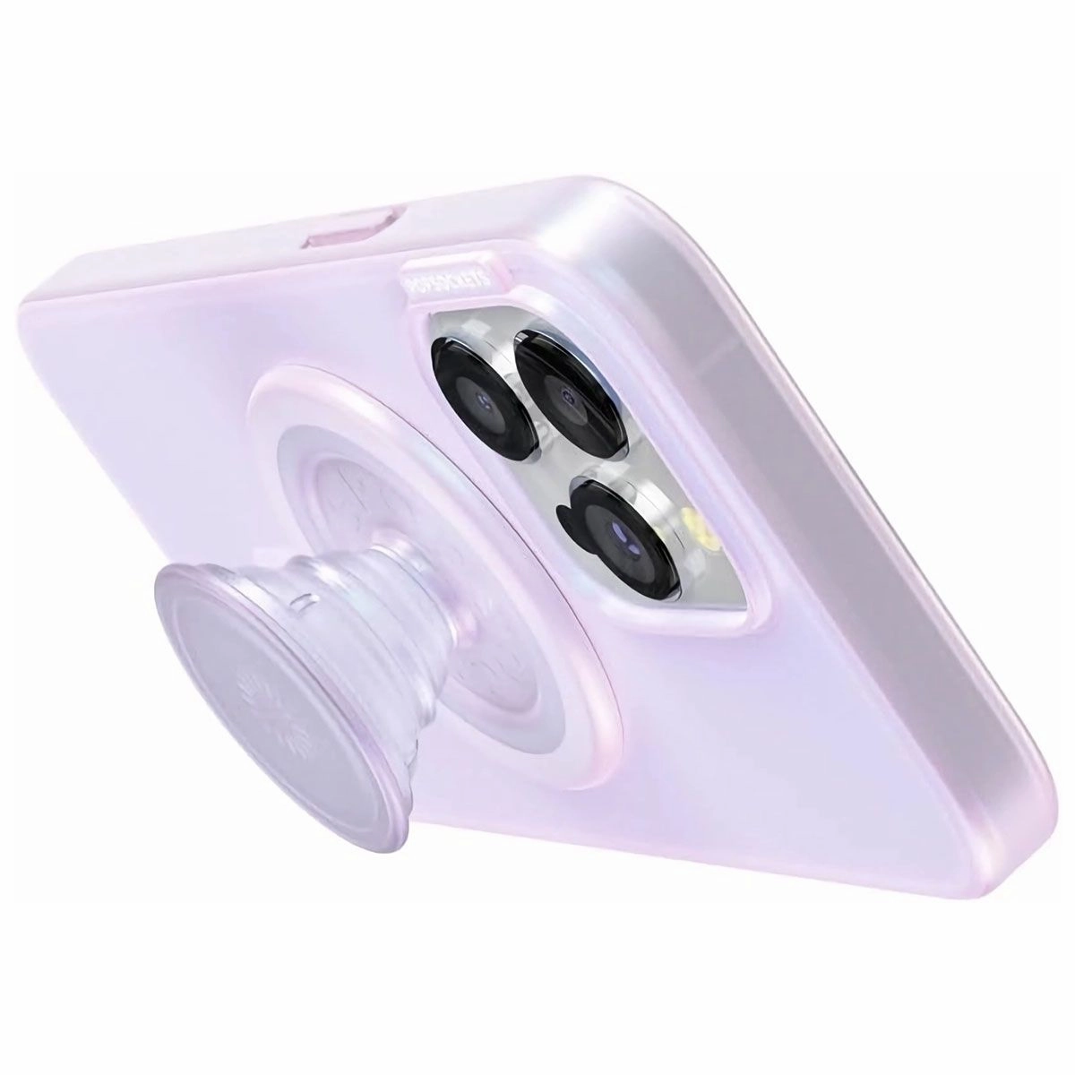 PopSockets PopCase for MagSafe for Apple iPhone 15 Pro Max - Opalescent Clear Lightweight accessory