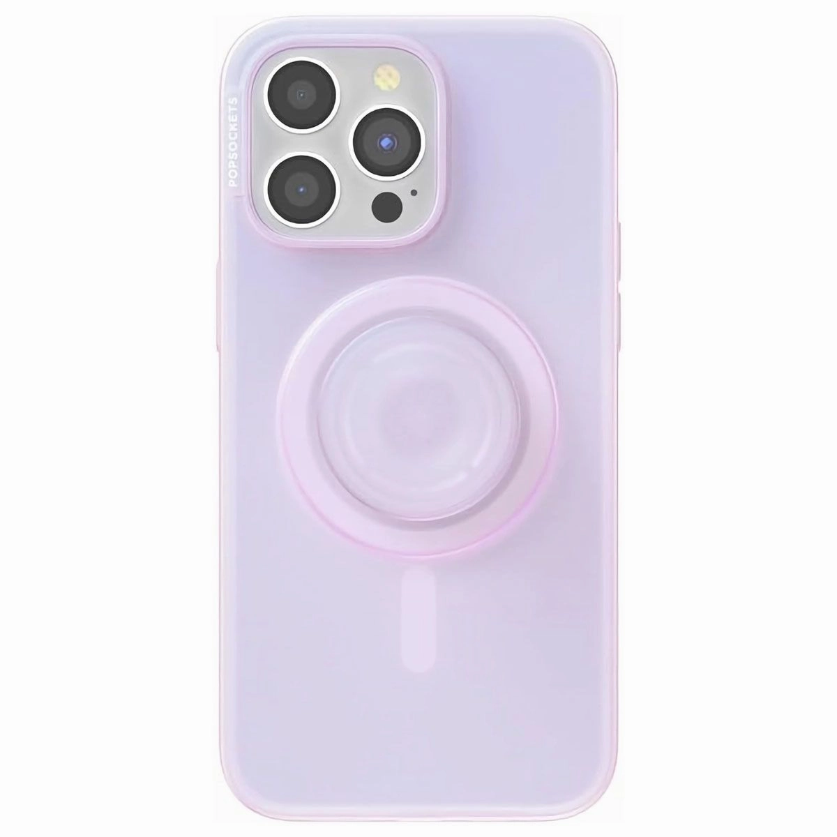 Compact Feel PopSockets PopCase for MagSafe for Apple iPhone 15 Pro Max - Opalescent Clear