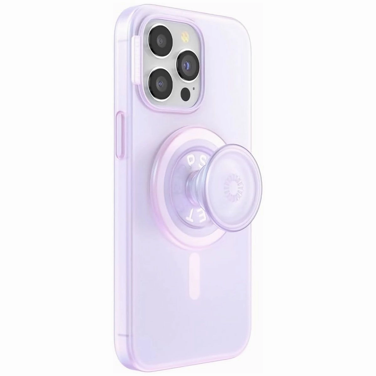 PopSockets PopCase for MagSafe for Apple iPhone 15 Pro Max - Opalescent Clear Comfort touch