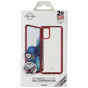 Soft Look Texture ITSKINS Hybrid // Clear Series Case for Samsung Galaxy A71 5G - Transparent/Red