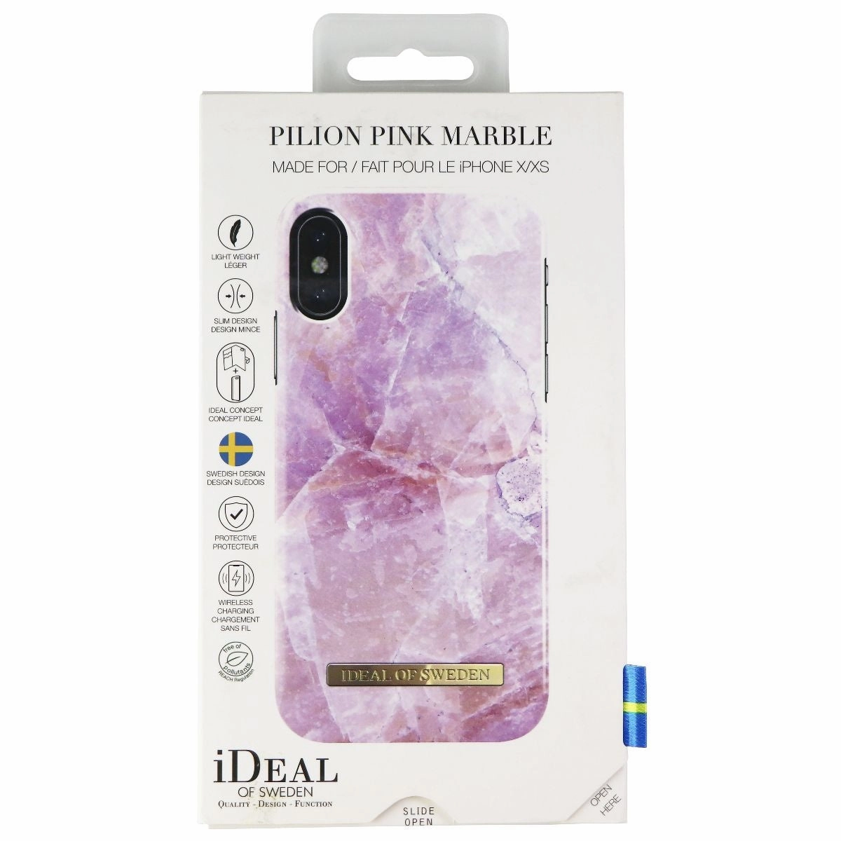 Stylish Form iDeal of Sweden Pilion Pink Marble Case for Apple iPhone Xs/X - Pink