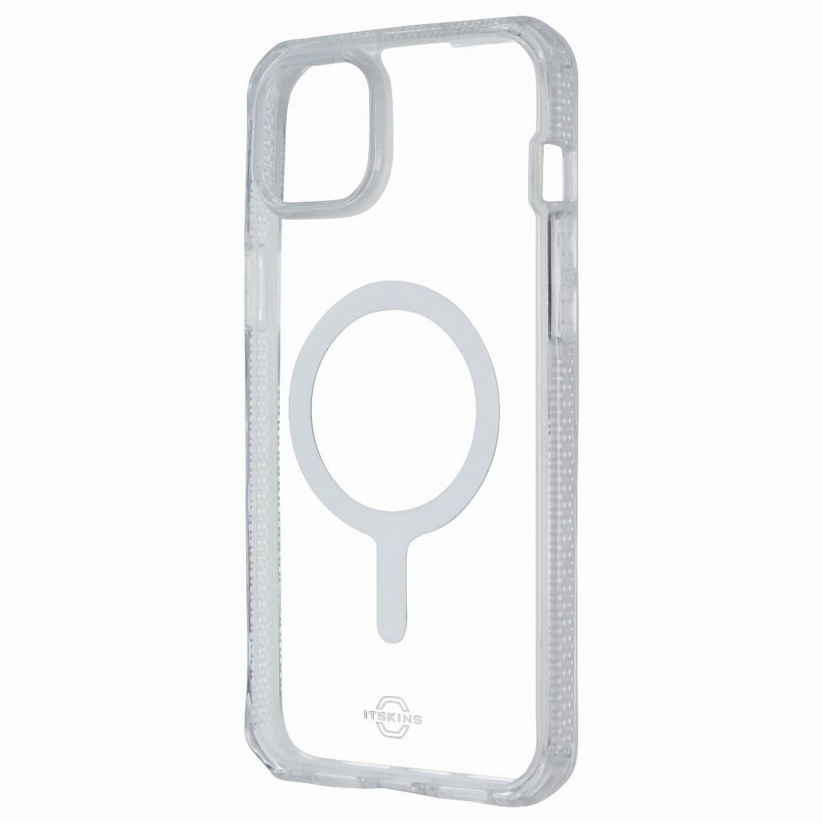 Dust proof Polished Detail ITSKINS Hybrid_R Clear Case for MagSafe for iPhone 15 Plus/14 Plus - Transparent