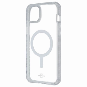 Dust proof Polished Detail ITSKINS Hybrid_R Clear Case for MagSafe for iPhone 15 Plus/14 Plus - Transparent