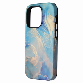 MyBat Pro Fuse Series for MagSafe for Apple iPhone 14 Pro - Ocean Marble Smooth Grip Flexible Surface Texture