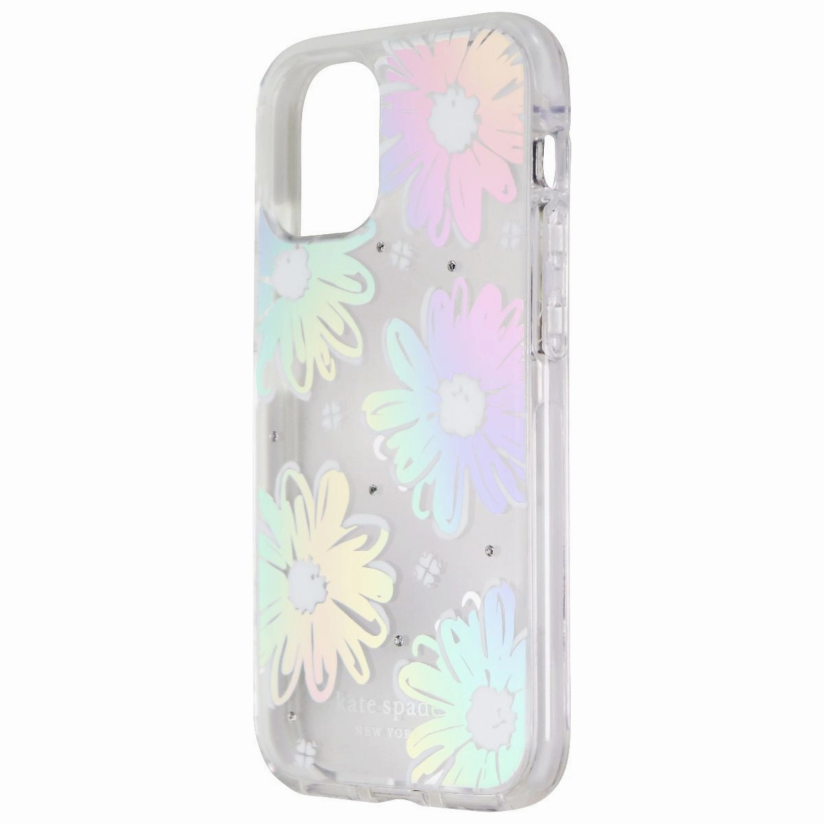 Compact Design Kate Spade Defensive Hardshell Case for iPhone 12 mini - Daisy Iridescent Foil