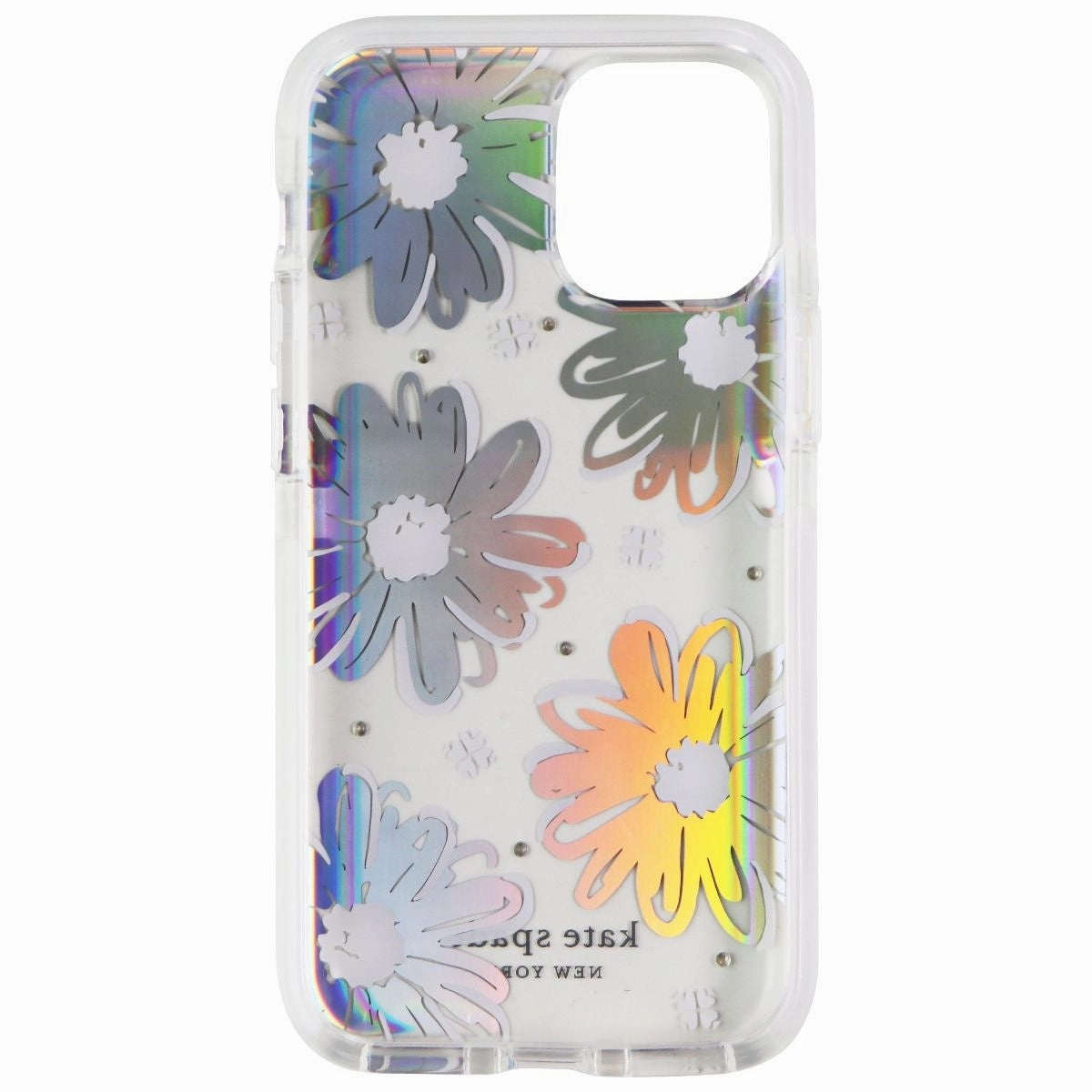Light Protection Kate Spade Defensive Hardshell Case for iPhone 12 mini - Daisy Iridescent Foil