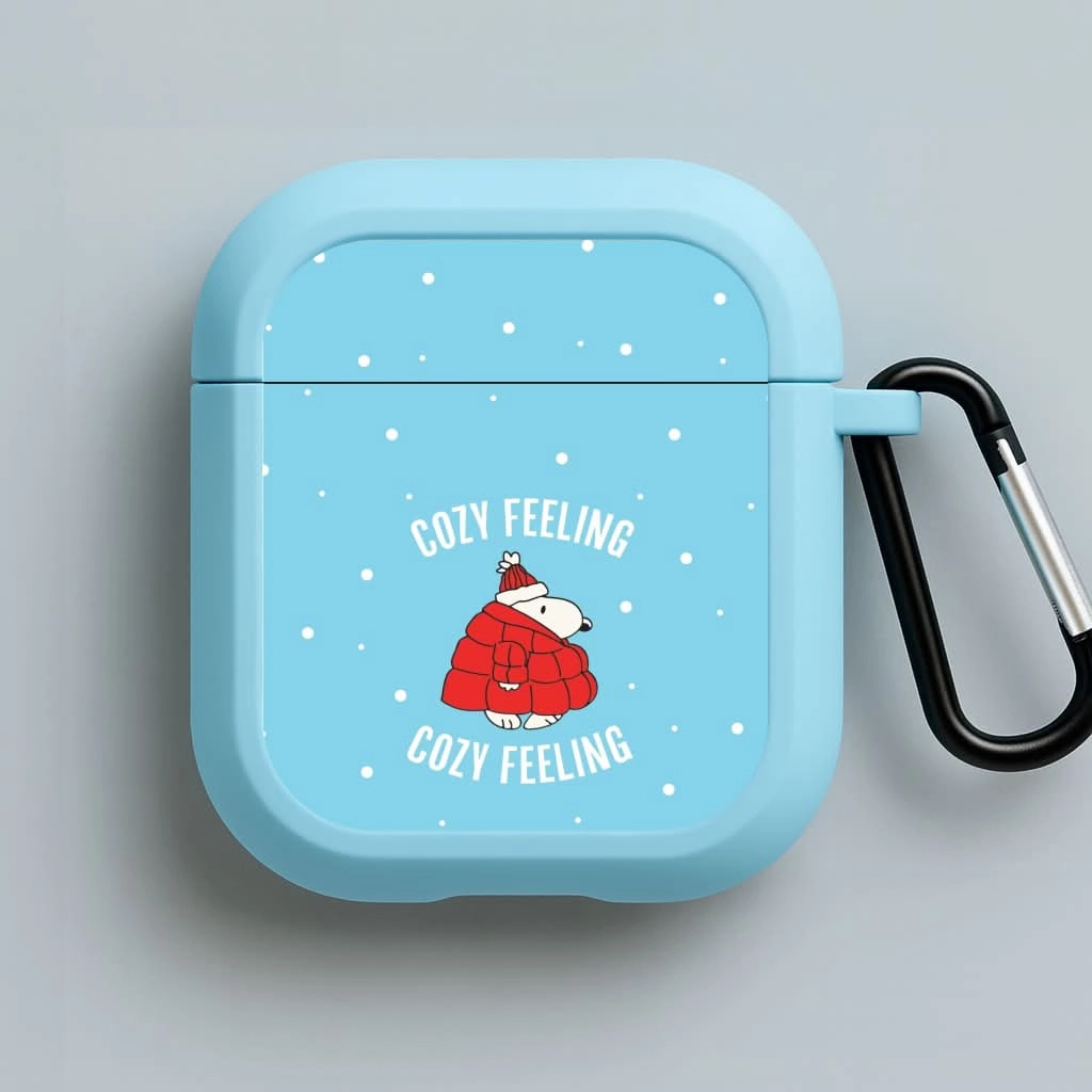 Cozy Feeling Cartoon Beagle Puffer Jacket AirPods Case hybrid protection airpods case