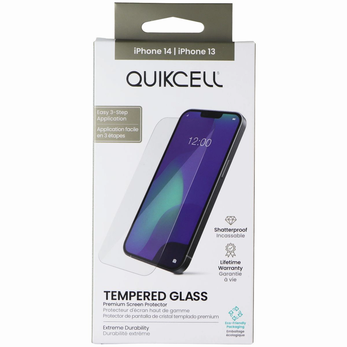 Screen Armor Shield Ultra Max Elite professional tablet film Quikcell Tempered Glass Screen Protector for Apple iPhone 14 / 13