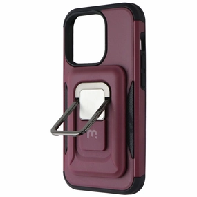 Rugged Feel MyBat Pro Stealth Series Case with MagKick for Apple iPhone 14 Pro - Plum