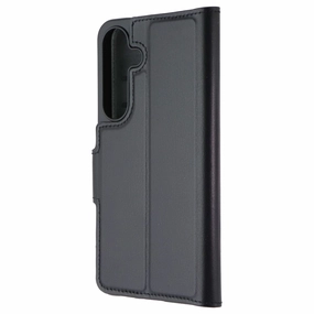 Carbon Fiber Durable touch dbramante1928 Wallet Folio Case for Samsung Galaxy S25 - Black Leather