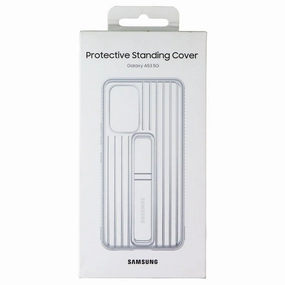 Samsung Official Protective Standing Cover Case for Galaxy A53 5G - White Modern Surface Design