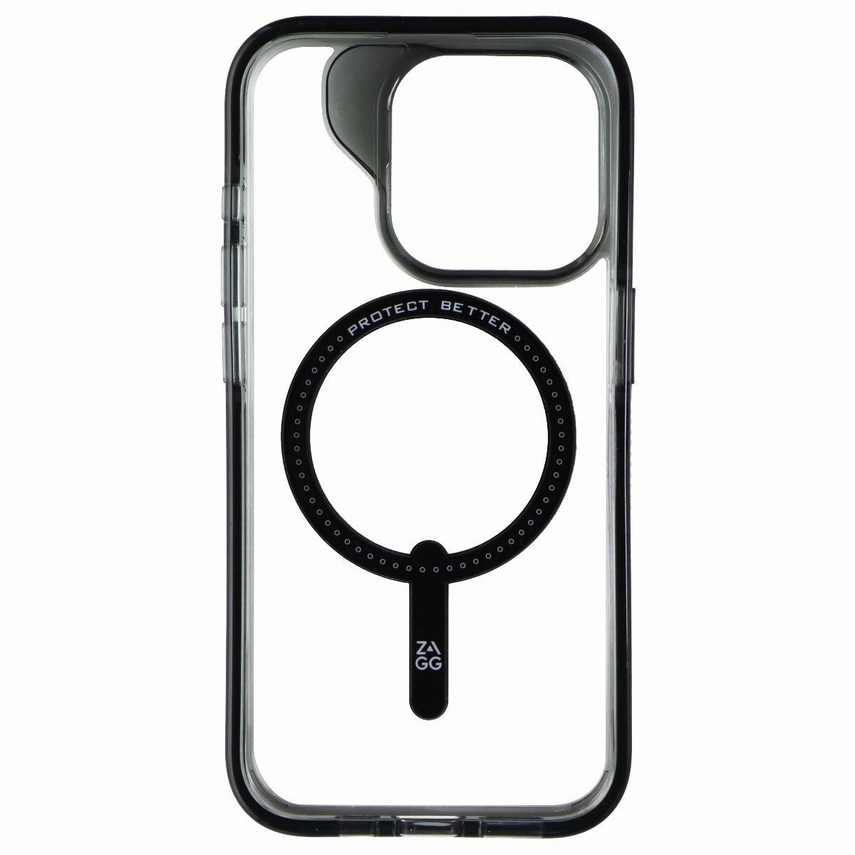 Durable Frame Smooth Finish Touch ZAGG Santa Cruz Snap Series Case for Apple iPhone 15 Pro - Clear/Black