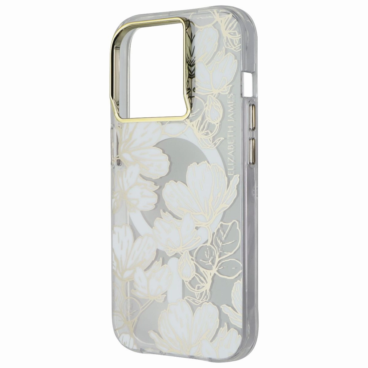 Elizabeth James Case for MagSafe for iPhone 15 Pro - Sunday in Soho Clear/Gold Water shield