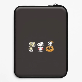 Cartoon Beagle Halloween Costumes Laptop Sleeve Raised Edges