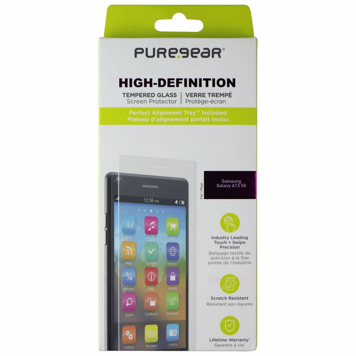 PureGear High-Definition Tempered Glass for Samsung Galaxy A13 5G high response glass