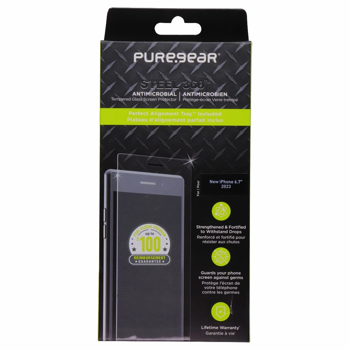 PureGear Steel 360 Tempered Glass for Apple iPhone 15 Plus - Clear professional tablet film