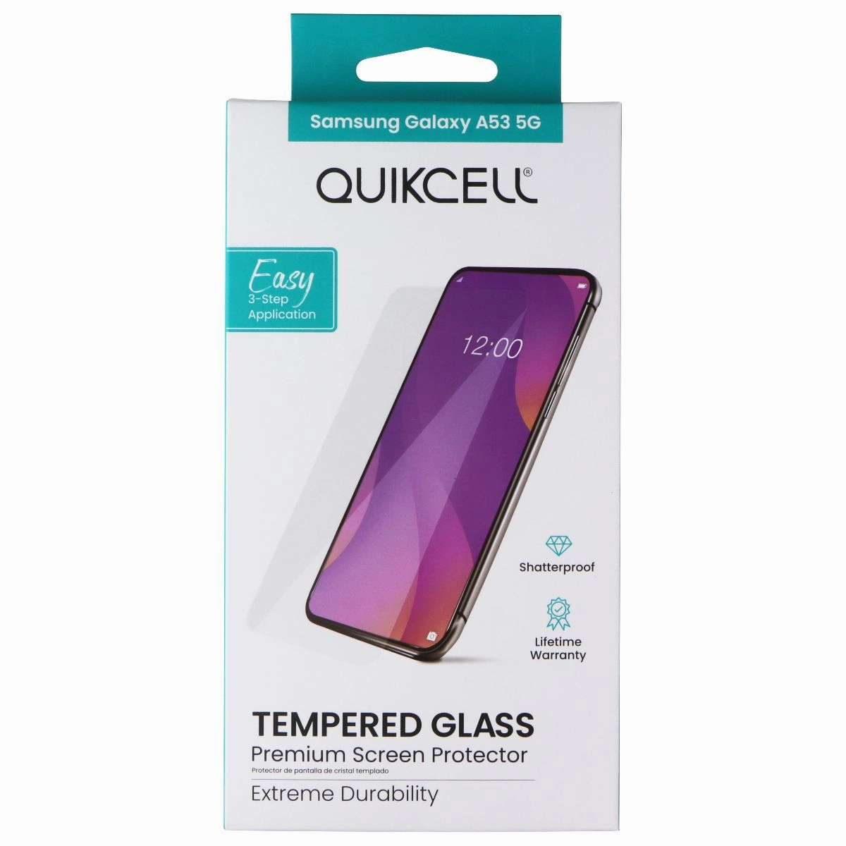 Quikcell Tempered Glass Premium Screen Protector for Samsung Galaxy A53 5G Crystal Guard Film Fast Touch Response