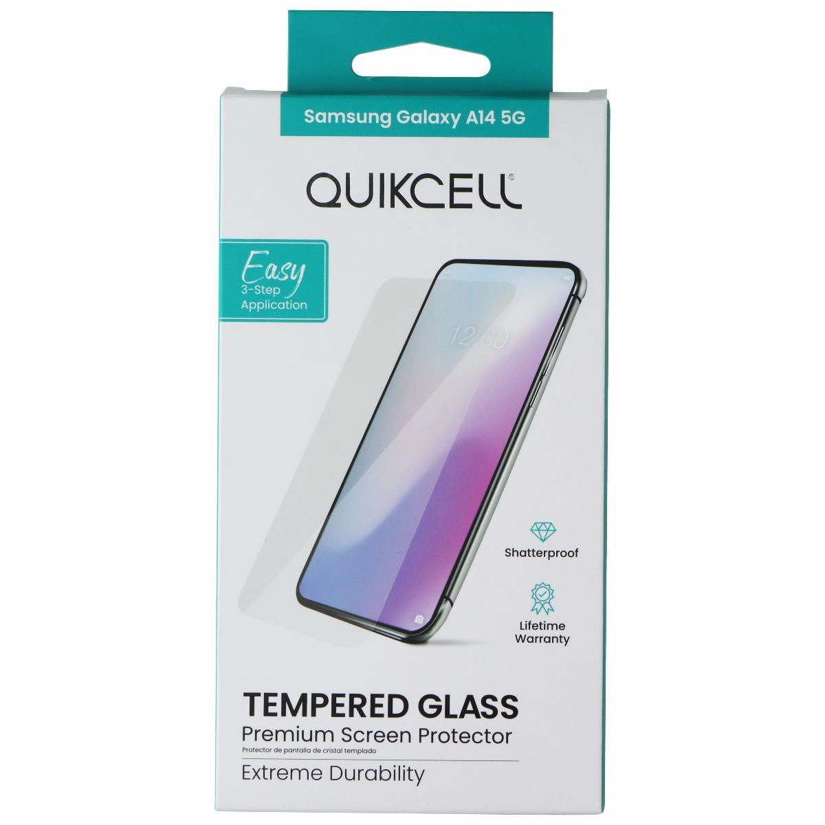 Quikcell Tempered Glass Screen Protector for Samsung Galaxy A14 5G mobile display protector Screen Protection Guard
