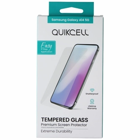 Quikcell Tempered Glass Screen Protector for Samsung Galaxy A14 5G mobile display protector Screen Protection Guard