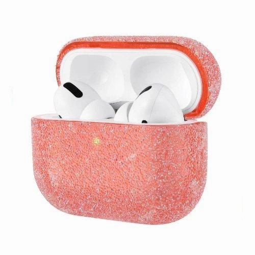 Red Glitter Case - Apple AirPods Pro (1st Generation) durable matte airpods cover Compact Key Strap