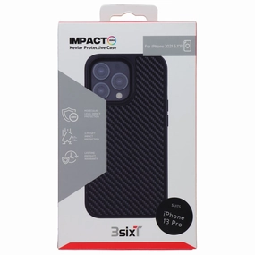 Minimal Pattern Texture 3SIXT ImpactZero Kevlar Protective Case for Apple iPhone 13 Pro - Black