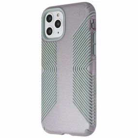 Speck Presidio Grip   Glitter Case for iPhone 11 Pro - Whitestone Gray/Blue Flexible Grip Form Colorful Pattern