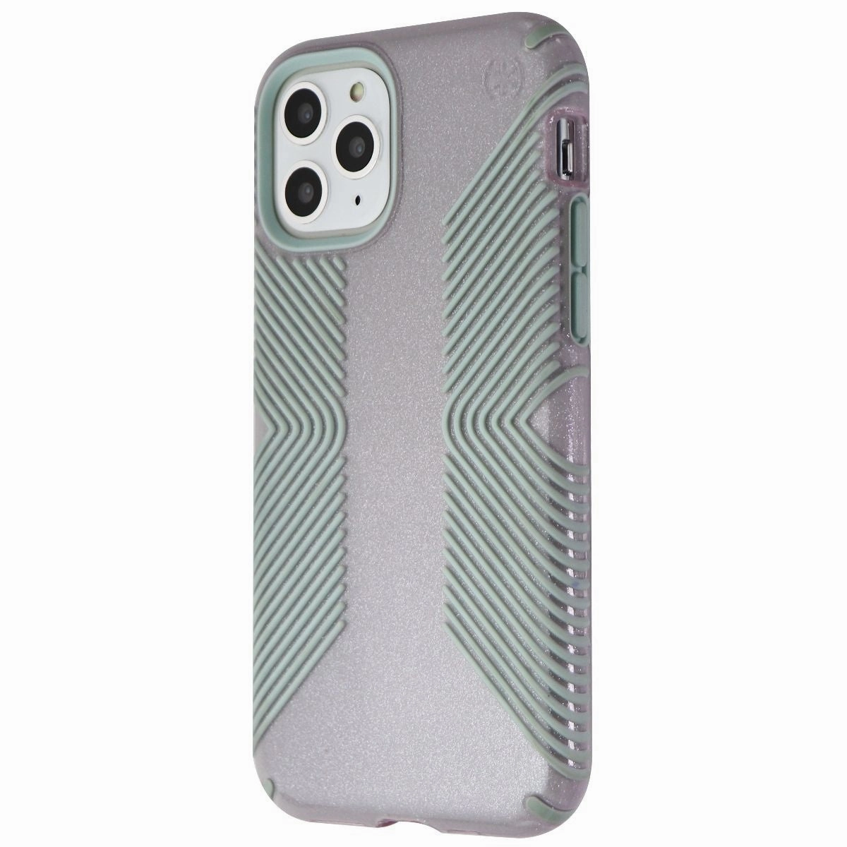 Speck Presidio Grip   Glitter Case for iPhone 11 Pro - Whitestone Gray/Blue Flexible Grip Form Colorful Pattern