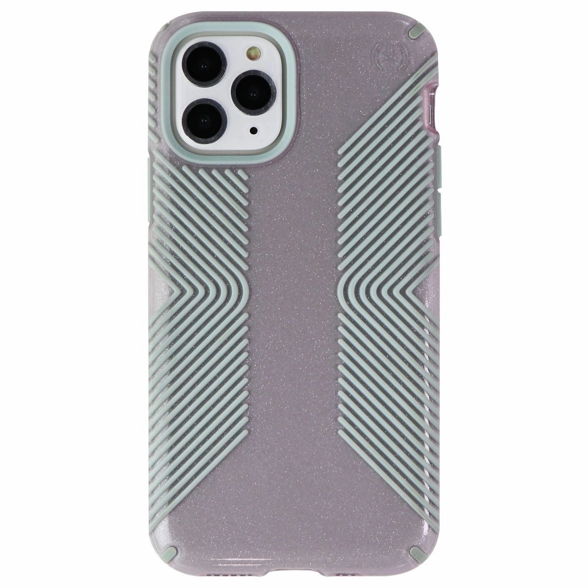 Matte Texture Layer Speck Presidio Grip   Glitter Case for iPhone 11 Pro - Whitestone Gray/Blue