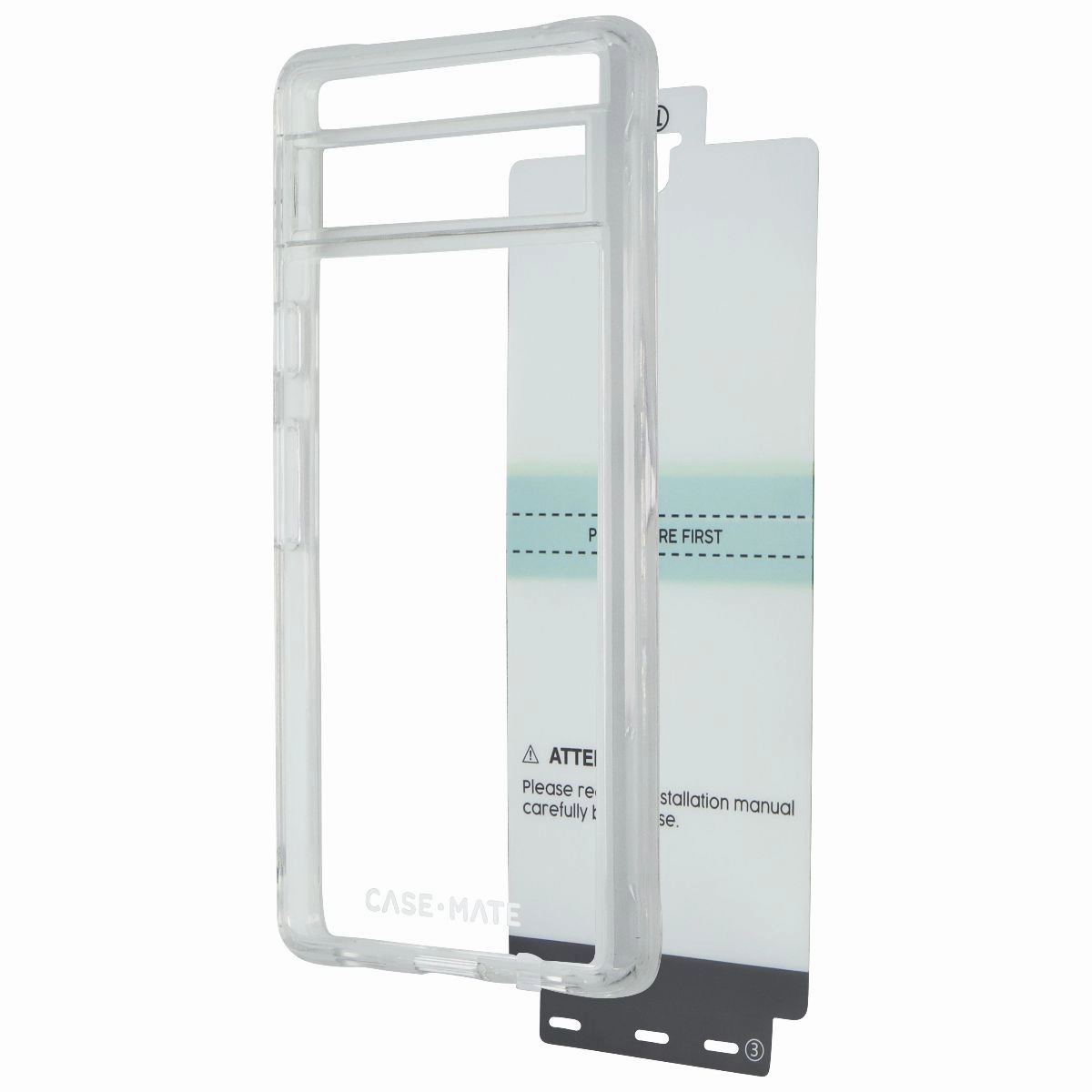 Case-Mate Protection Pack Case   Screen Protector for Google Pixel 7a - Clear Durable Texture Layer