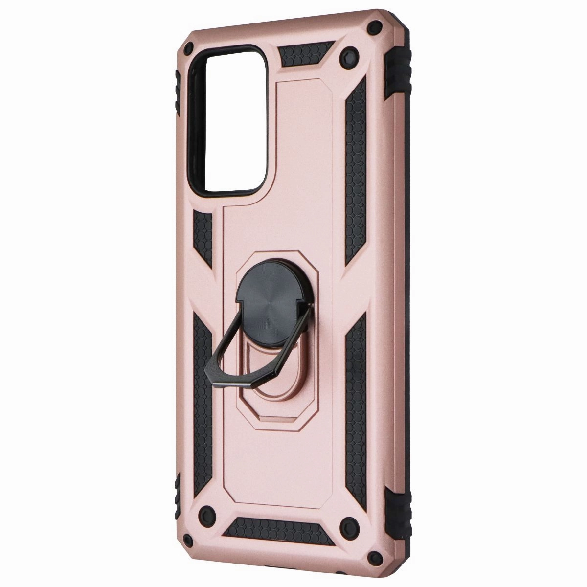 Flexible Pattern MyBat Slim Ring Stand Case for Samsung Galaxy A52 5G - Rose Gold / Black