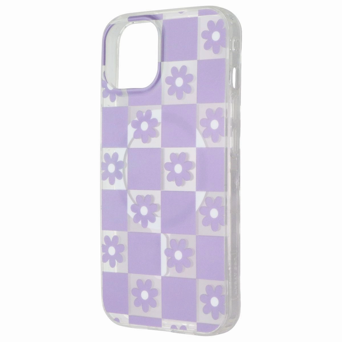 Slim Texture Light Finish Mybat Pro Mood Series Case for MagSafe for Apple iPhone 14 - Retro Purple Floral