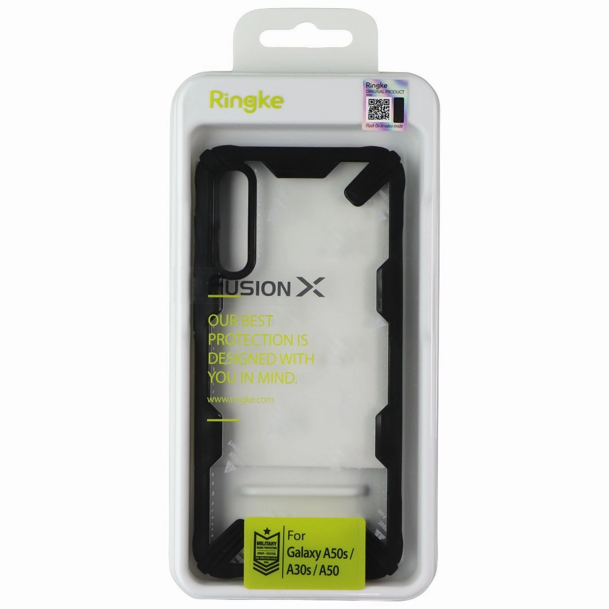 Comfort Fit Ringke Fusion X Series Case for Samsung Galaxy A50s/A30s/A50 - Clear / Black