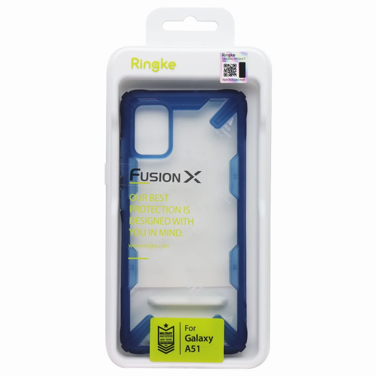 Ringke Fusion X Series Case for Samsung Galaxy A51 5G - Clear/Space Blue Hybrid Touch