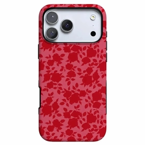 Flexible Material Protective Design Rose Garden | Red Aesthetic Case
