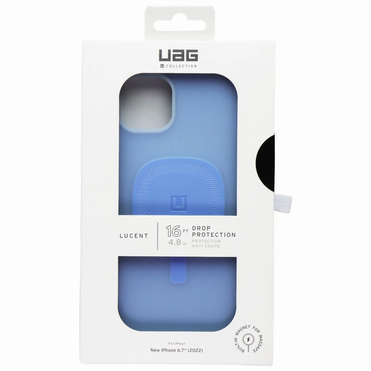Urban Armor Gear Lucent Series Case for Apple iPhone 14 Plus - Cerulean Blue Smooth Layer Texture Ergonomic Feel