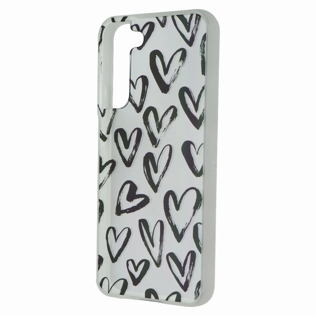 Vivid Pattern Design MyBat Pro Mood Series Case for Samsung Galaxy (S22 ) - Black Hearts/Clear