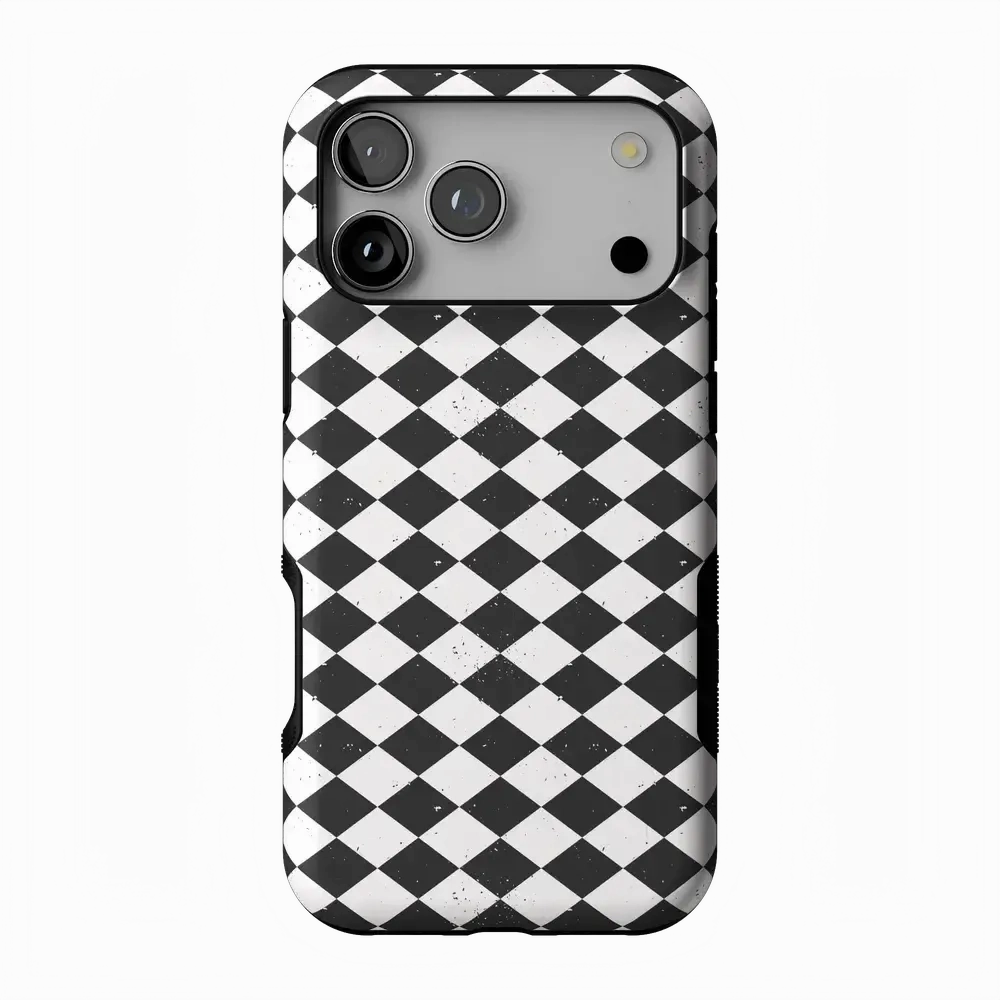 Matte Texture Salem's Hex | Black & White Checkered Case