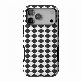 Matte Texture Salem's Hex | Black & White Checkered Case