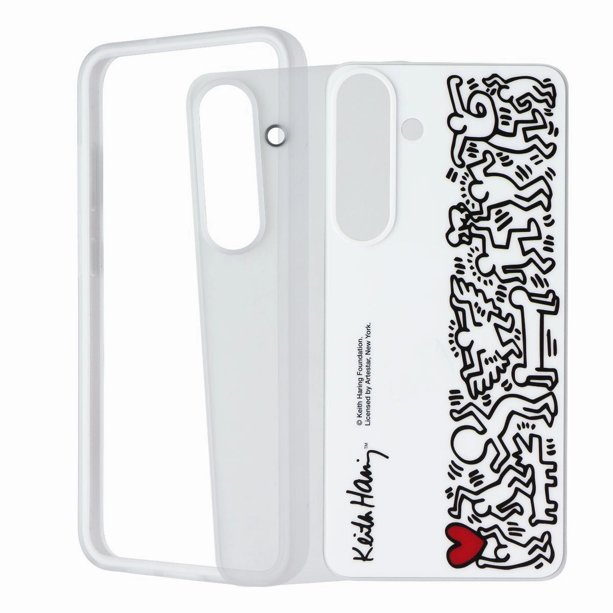 Samsung Flipsuit Series Case for Galaxy S25  (Plus) - White (Keith Haring) Soft Build Texture Minimal Protection