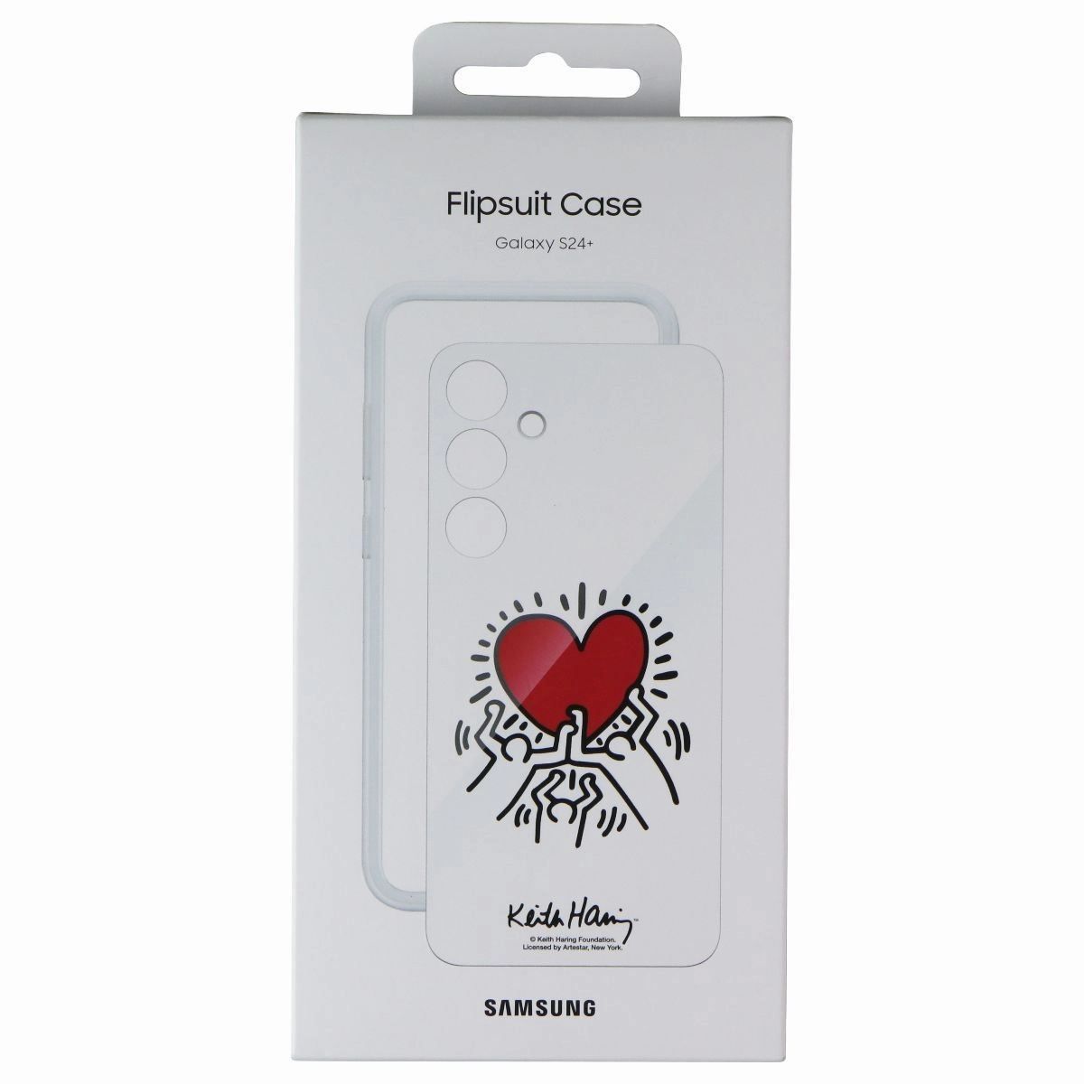 Samsung Official Flipsuit Case for Galaxy S24  (Plus) - Keith Haring White Anti Shock Layer
