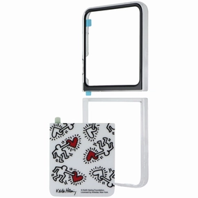Flexible Shell Samsung Official Flipsuit Case for Samsung Galaxy Z Flip6 - White/Keith Haring