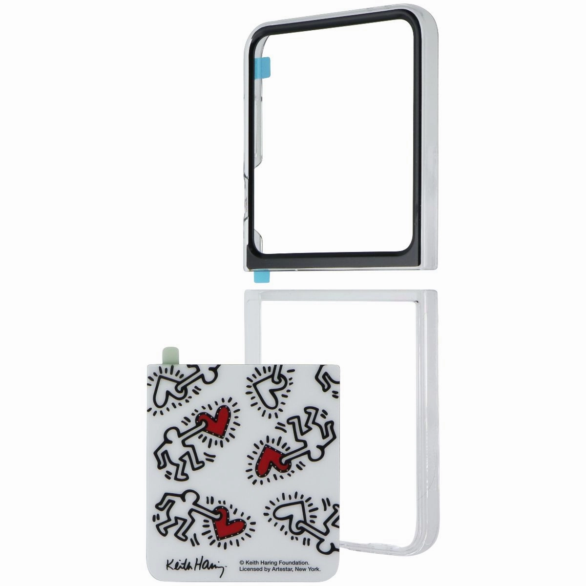 Flexible Shell Samsung Official Flipsuit Case for Samsung Galaxy Z Flip6 - White/Keith Haring