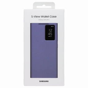 Samsung Official S-View Wallet Case for Galaxy S24 Ultra - Violet Trendy Pattern