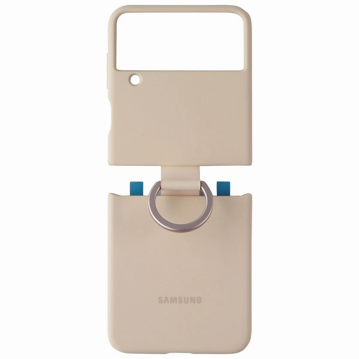 Samsung Official Silicone Cover with Ring for Samsung Galaxy Z Flip4 - Pink Modern Grip Design