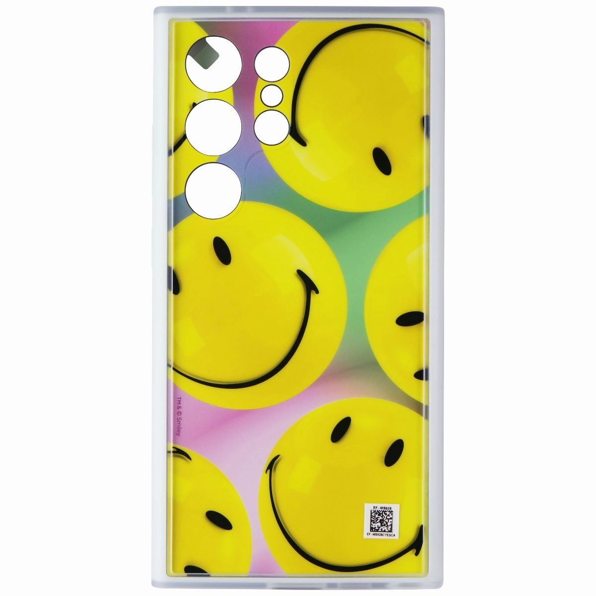 Samsung Official Smiley Flipsuit Case for Galaxy S24 Ultra - Yellow Anti Shock Flexible Pattern Texture
