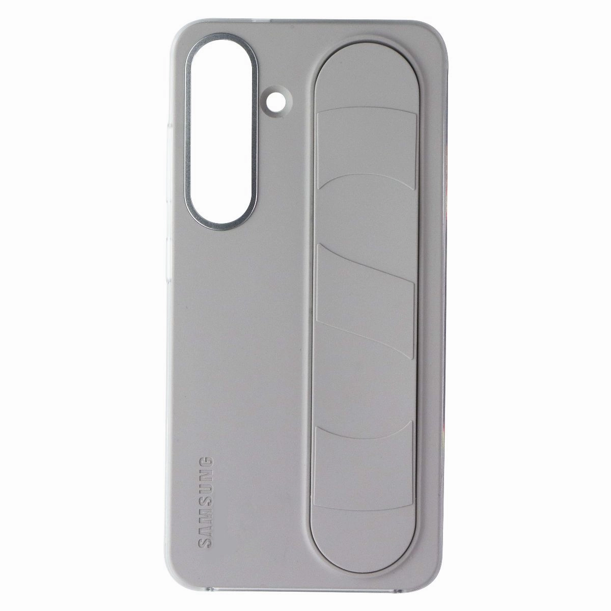 Smooth Pattern Finish Comfort Texture Layer Samsung Official Standing Grip Case for Galaxy S25 - Gray